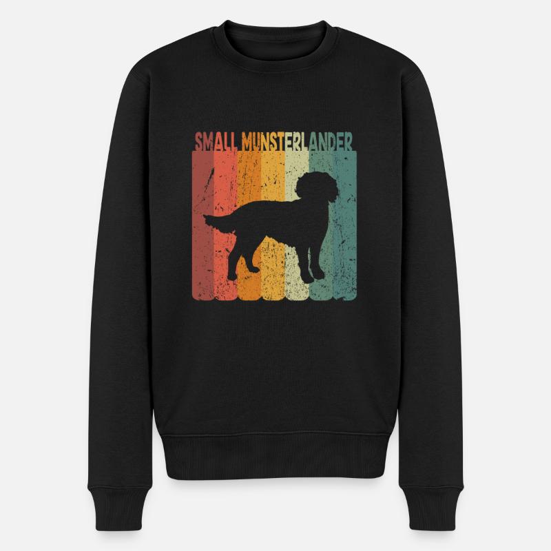 Retro Kleiner Münsterländer Hunde Geschenk - Männer Premium Bio Pullover - Schwarz
