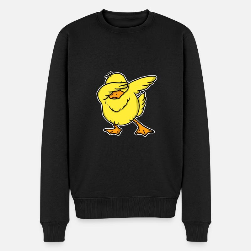 Lustiges Dabbing Ente Geschenk - Männer Premium Bio Pullover - Schwarz