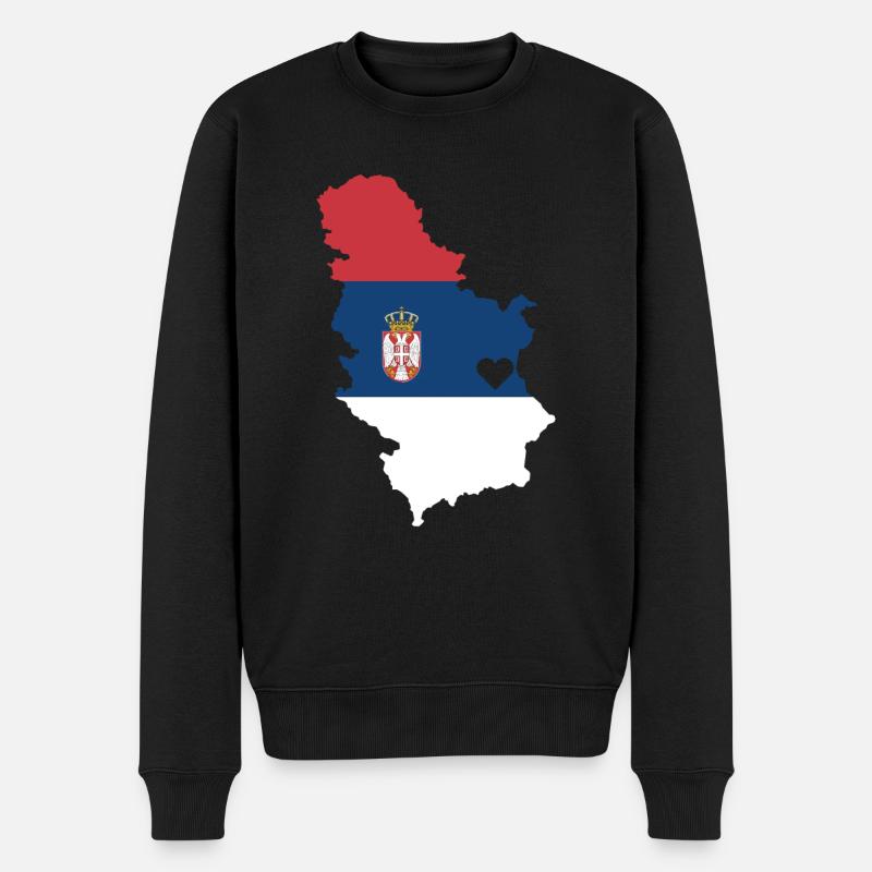 Chère Serbie Cadeau Cœur Serbe - Pull Premium bio Homme - noir