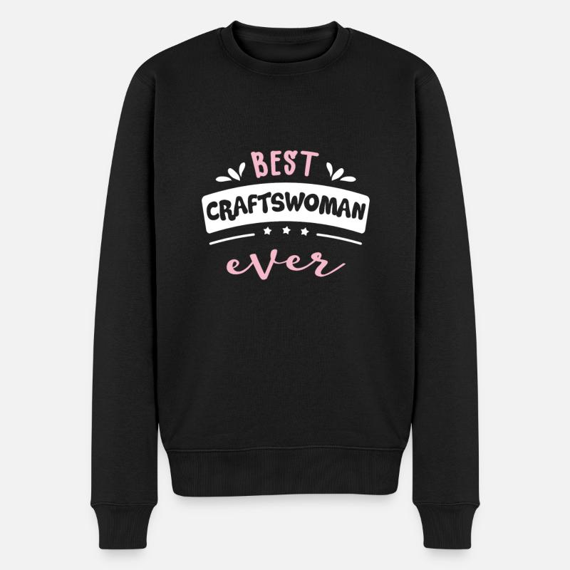 Beste Handwerkerin aller Zeiten Geschenkidee - Männer Premium Bio Pullover - Schwarz