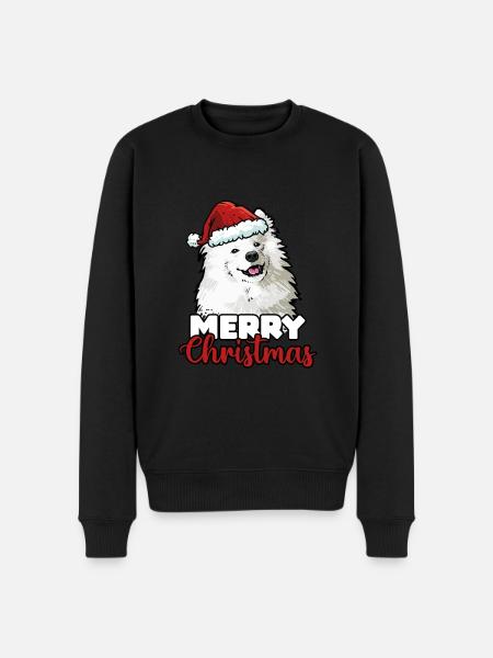 Glædelig jul Samoyed Hund Lovers Gift - Økologisk premium-sweatshirt til mænd - sort