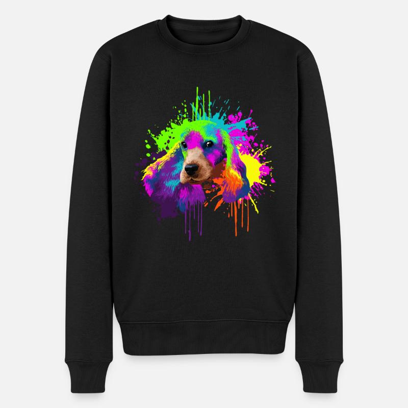 Splash Art Cocker stylo stylo cadeau - Pull Premium bio Homme - noir