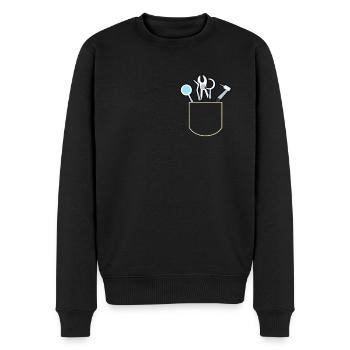 Zahnarzt Werkzeuge In Der Brusttasche Zahnarzt - Männer Premium Bio Pullover - Schwarz - Vorne - Nico (187cm)