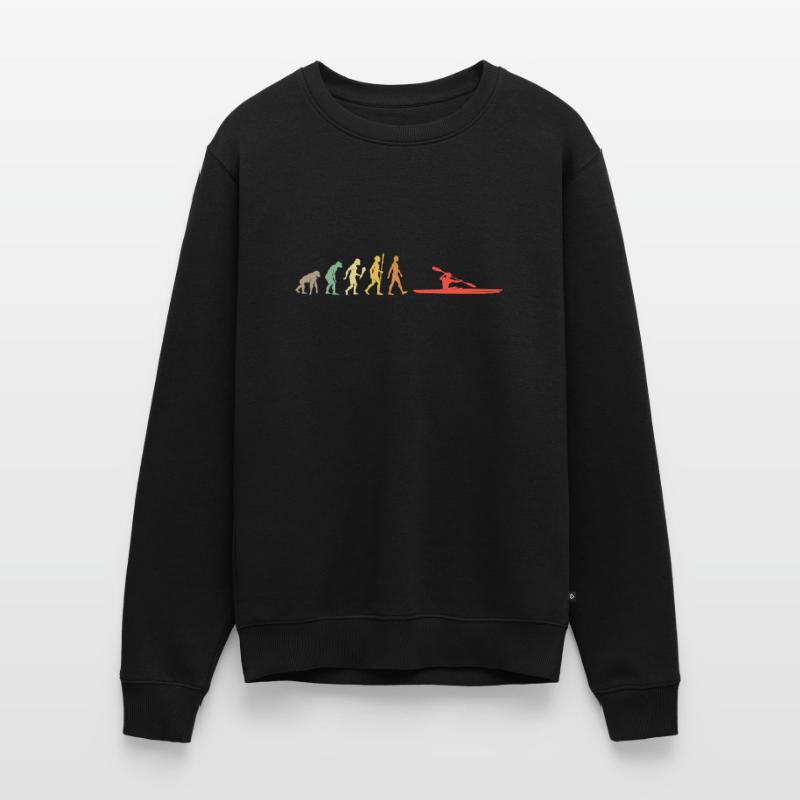 Vintage Rudern Evolution Ruderer Geschenkidee Männer Premium Bio Pullover