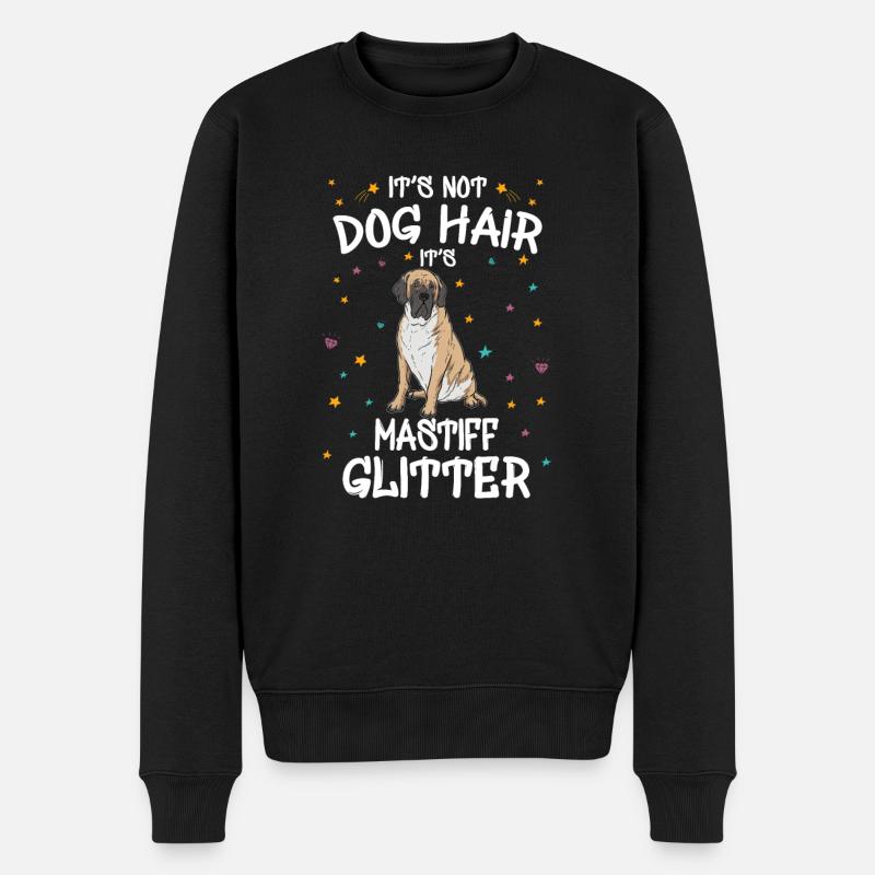 Das Ist Kein Hundehaar Sondern Mastiff Glitzer - Männer Premium Bio Pullover - Schwarz