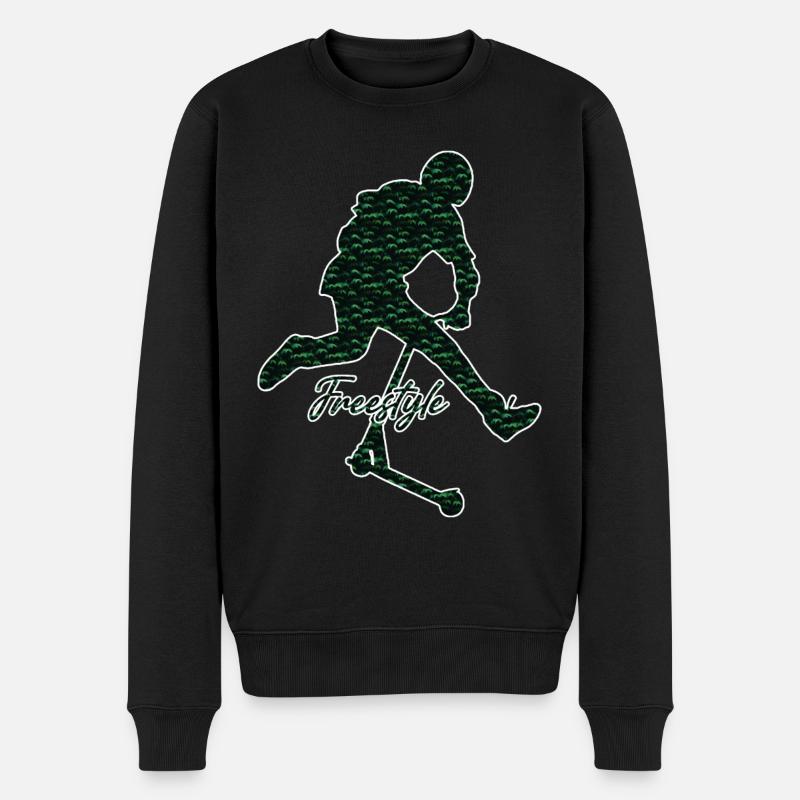 Freestyle-Roller - Männer Premium Bio Pullover - Schwarz