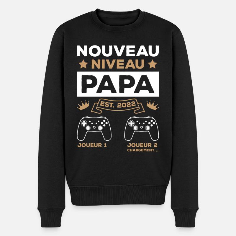Originale Cadeau Futur Papa Geek - Pull Premium bio Homme - noir