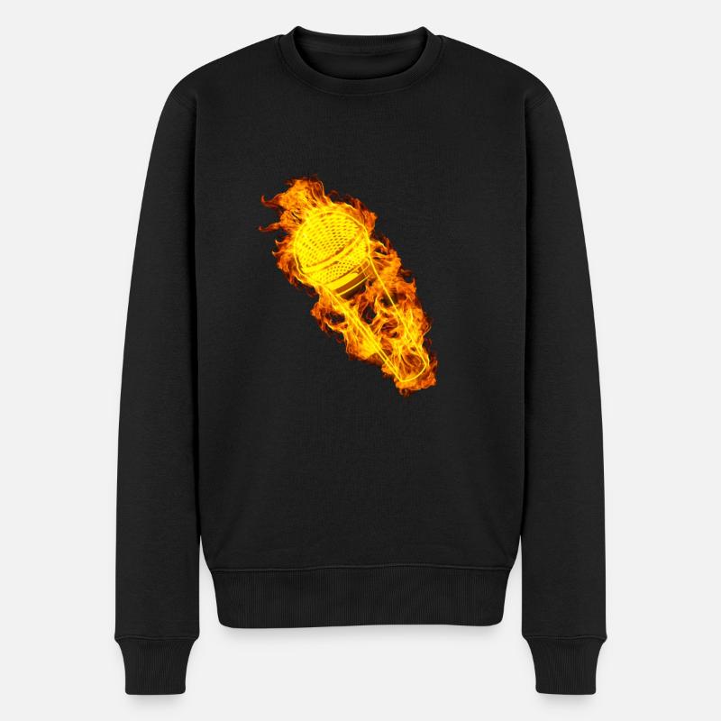 Chanteur de feu micro - Pull Premium bio Homme - noir