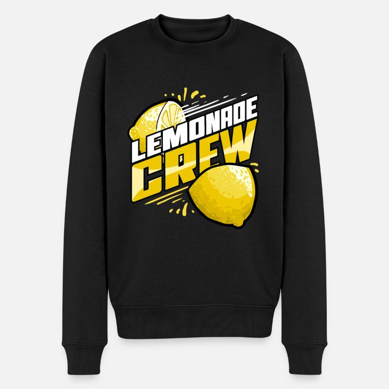 Limonade Getränk Limo Fruchtsaft Eistee - Männer Premium Bio Pullover - Schwarz