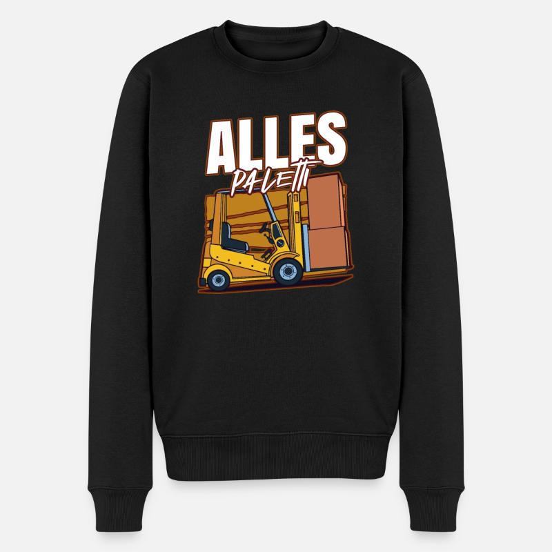 Alles Paletti Gabelstapler Staplerfahrer - Männer Premium Bio Pullover - Schwarz