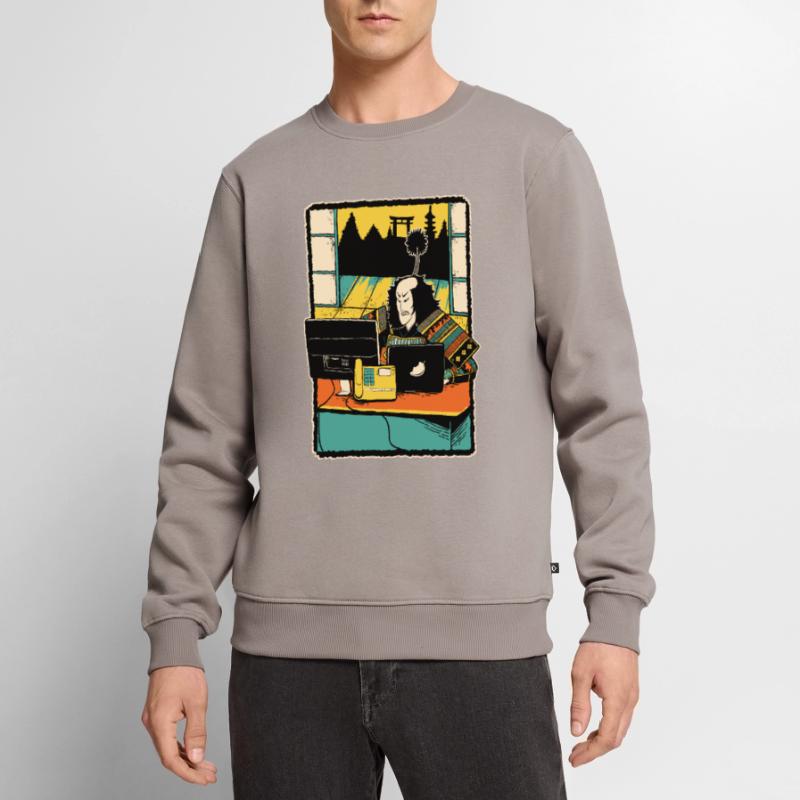 Samurai Computer Nerd Programmer Programming Men's Premium Organic Jumper