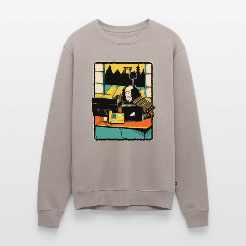 Samurai Computer Nerd Programmer Programming Men's Premium Organic Jumper