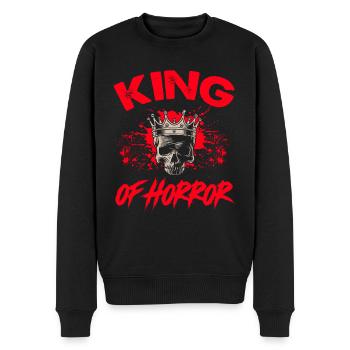 King Of Horror Movie Halloween Crown Skull - Men's Premium Organic Jumper - black - Front - Nico (187cm)