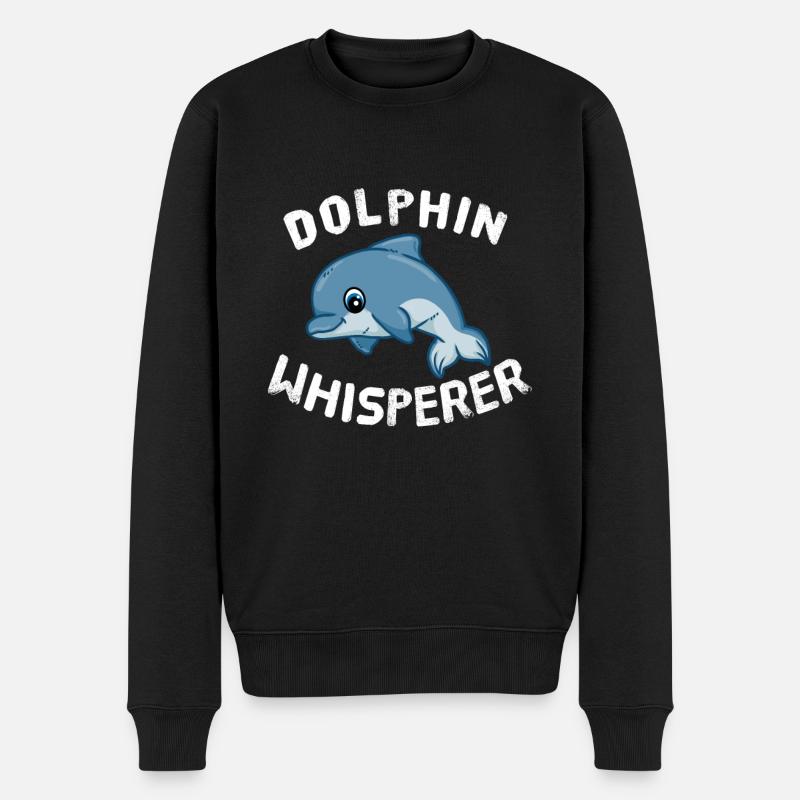 Dolphin Whisperer Delfin Flüsterer Beluga - Pull Premium bio Homme - noir