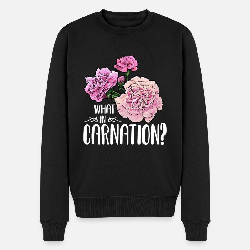 Florist Blumenliebhaber Nelken Blumen Gärtner - Männer Premium Bio Pullover - Schwarz
