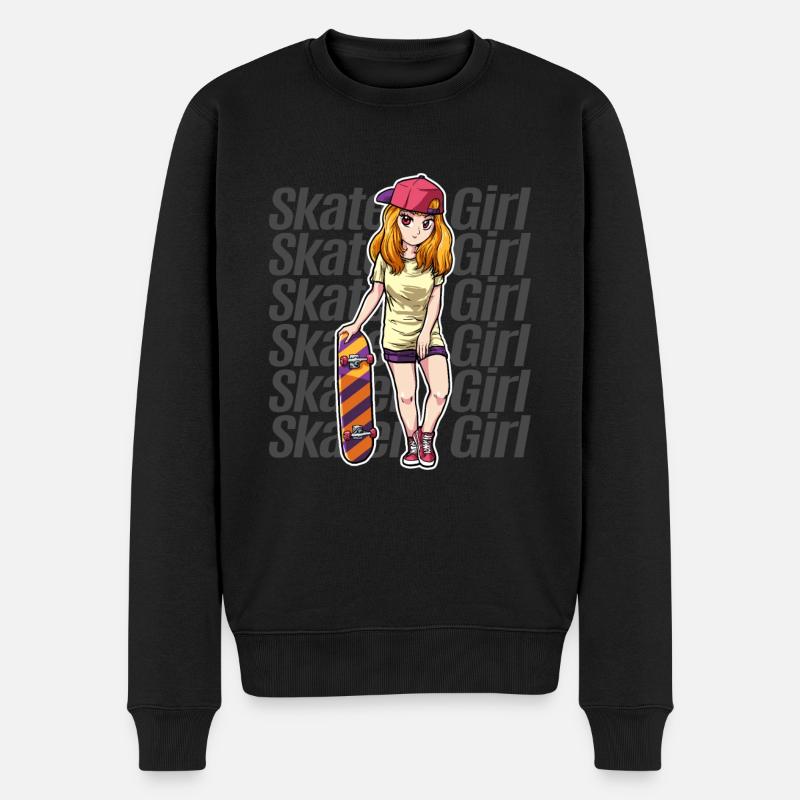 Skateboard Filles Patinage Skateboard - Pull Premium bio Homme - noir
