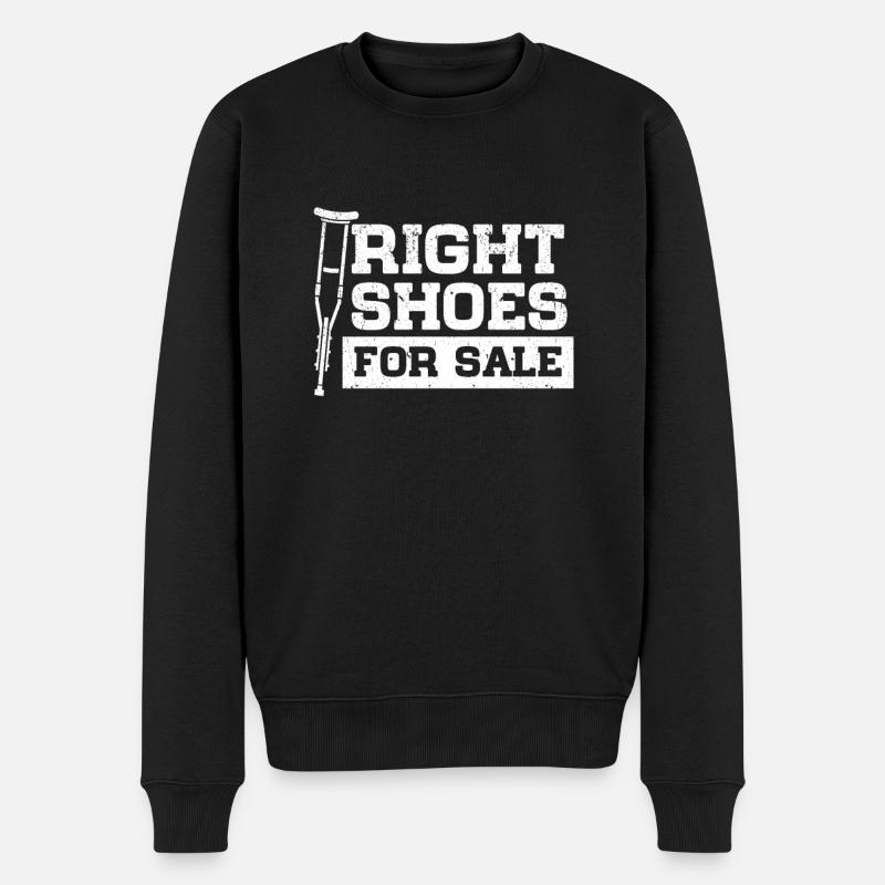 Behinderten Sarkasmus Humor Amputation Einbeinig - Männer Premium Bio Pullover - Schwarz