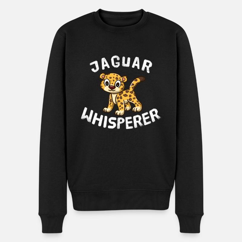 Jaguar Whisperer Tiere Tierliebhaber Jaguar - Männer Premium Bio Pullover - Schwarz