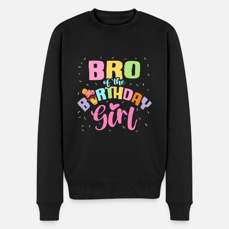 Eiscreme Bruder Geburtstag Party Waffeleis - Männer Premium Bio Pullover - Schwarz