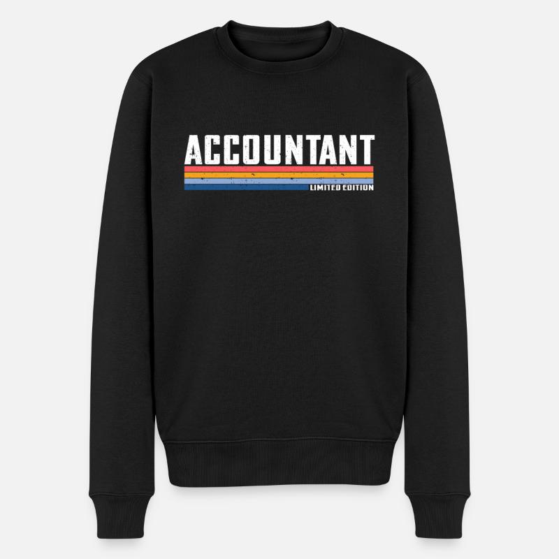Lustige Buchhalter Sprüche Finanzamt Steuern - Männer Premium Bio Pullover - Schwarz