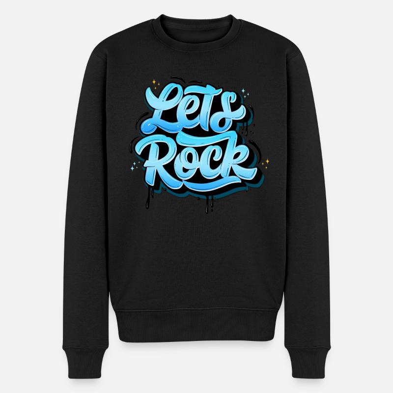 Let's Rock - Männer Premium Bio Pullover - Schwarz
