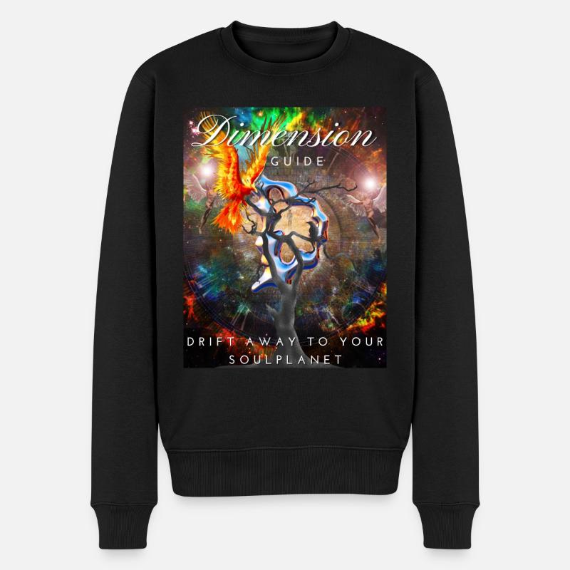 Dimension Guide - Männer Premium Bio Pullover - Schwarz