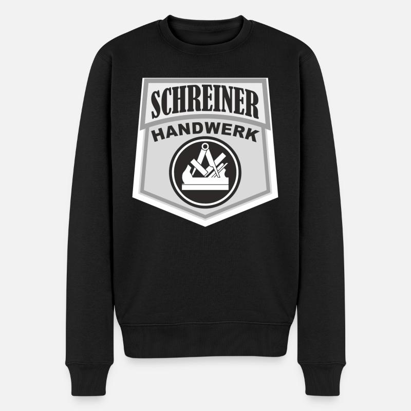 SCHREINER HANDWERK - Männer Premium Bio Pullover - Schwarz