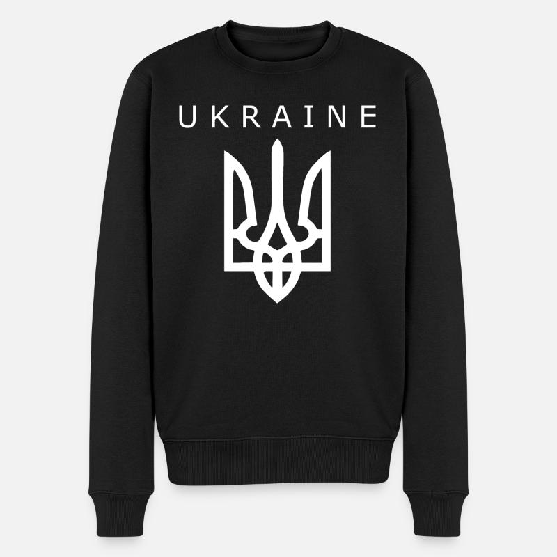 Ukraine - Männer Premium Bio Pullover - Schwarz
