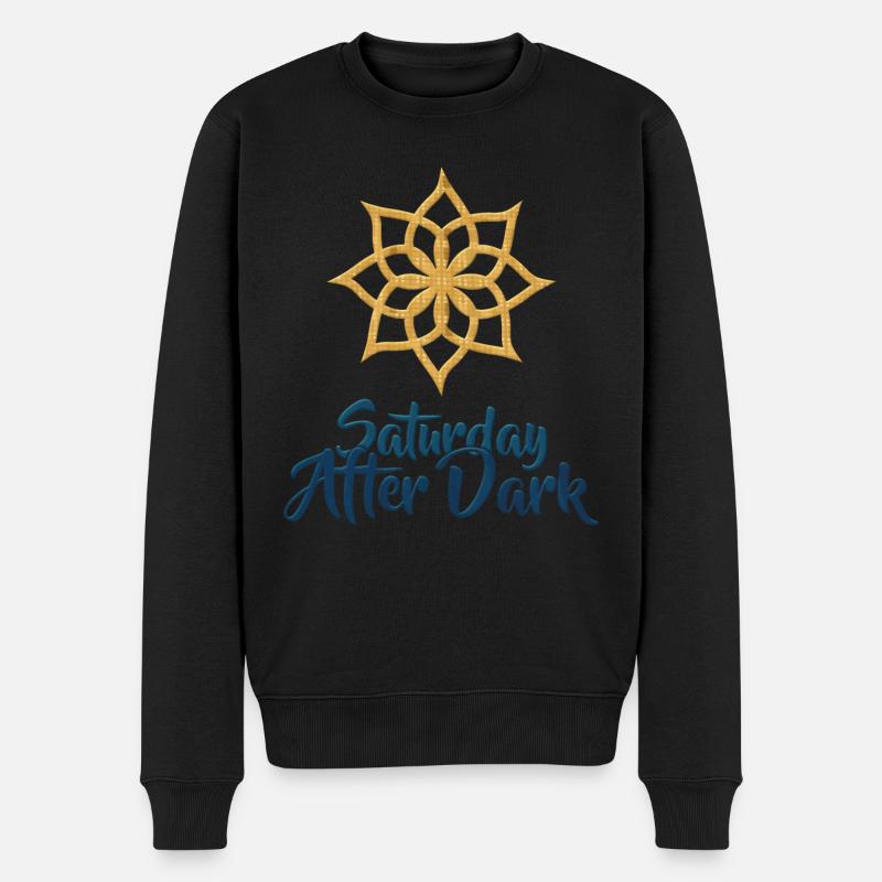 Saturday After Dark - Männer Premium Bio Pullover - Schwarz