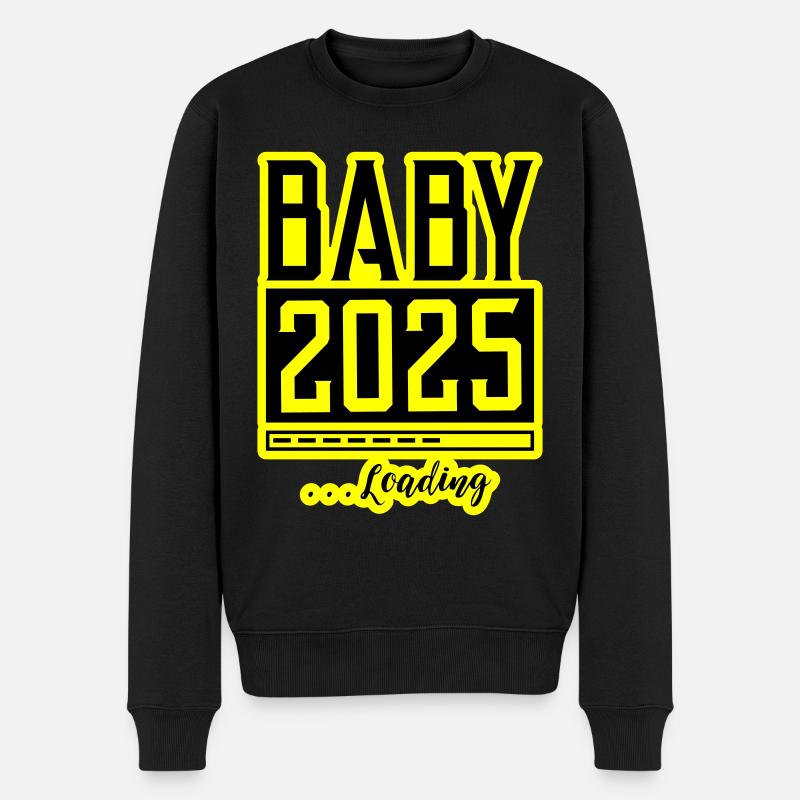 Bébé 2025 Chargement Babyshower - Pull Premium bio Homme - noir