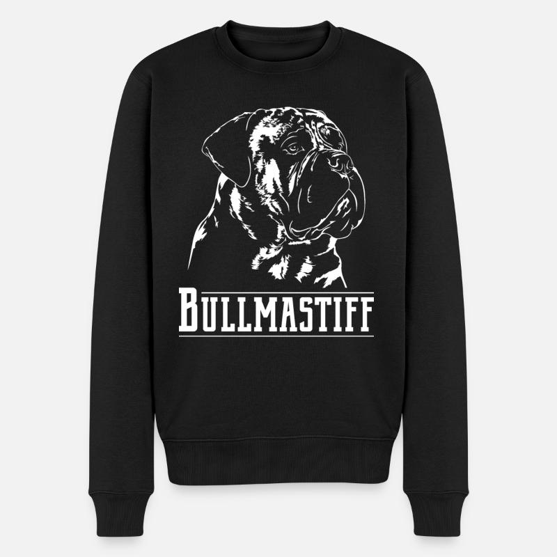 BULLMASTIFF Hunde Wilsigns Hundeportrait - Männer Premium Bio Pullover - Schwarz