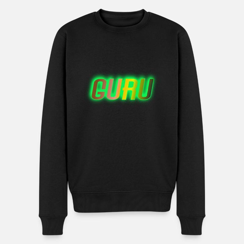 Guru - Männer Premium Bio Pullover - Schwarz