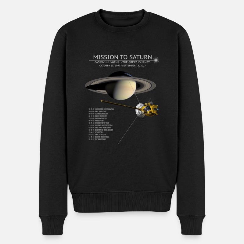Cassini-Huygens Visite sihrt - La Grande Finale - Pull Premium bio Homme - noir
