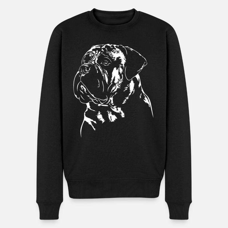 BULLMASTIFF Hundeportrait Hunde Wilsigns - Männer Premium Bio Pullover - Schwarz