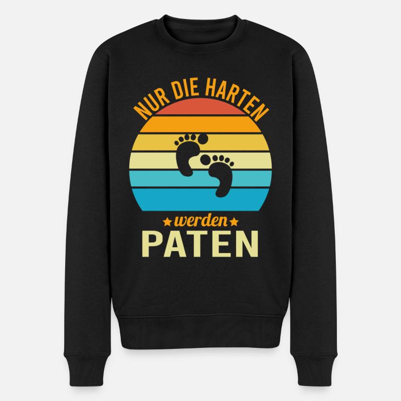 Taufpate Pate Patenonkel - Männer Premium Bio Pullover - Schwarz