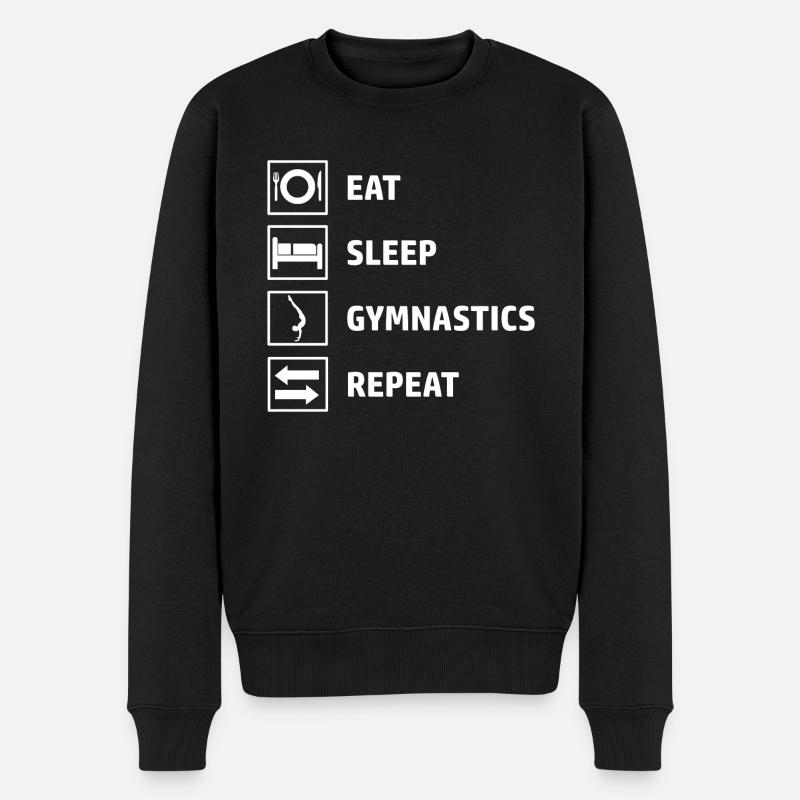 Gymnastics Turnerin Turner design - Männer Premium Bio Pullover - Schwarz
