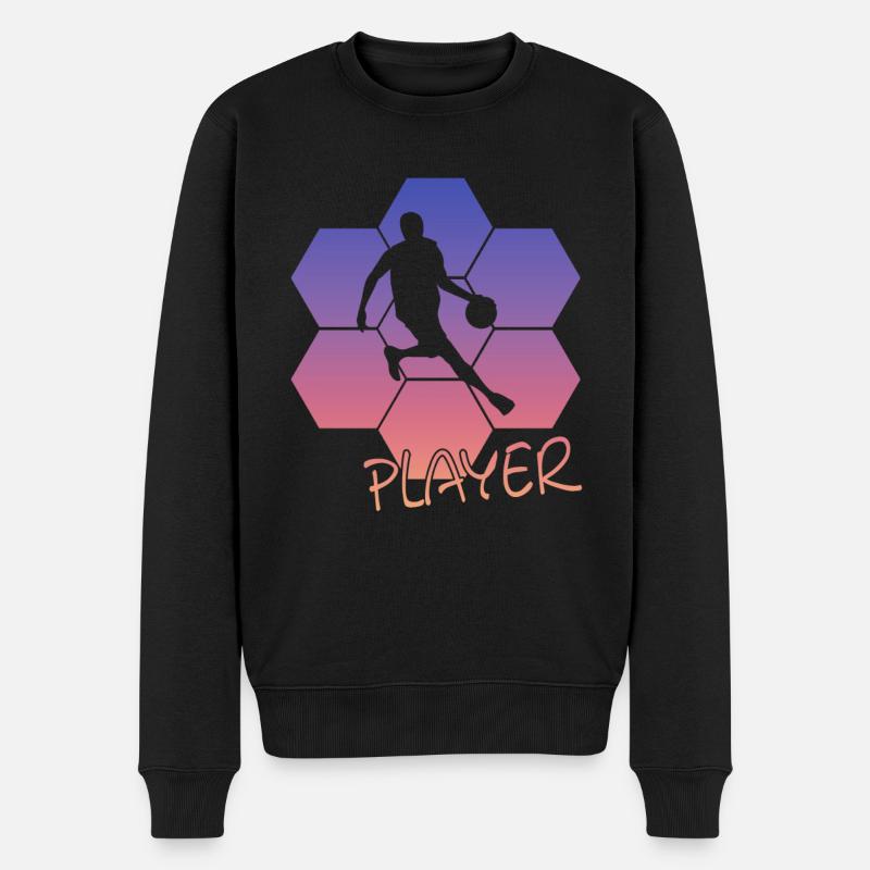 Basketball - Männer Premium Bio Pullover - Schwarz