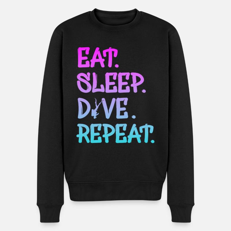 Tauchen - Diving - Scuba Diver - Männer Premium Bio Pullover - Schwarz
