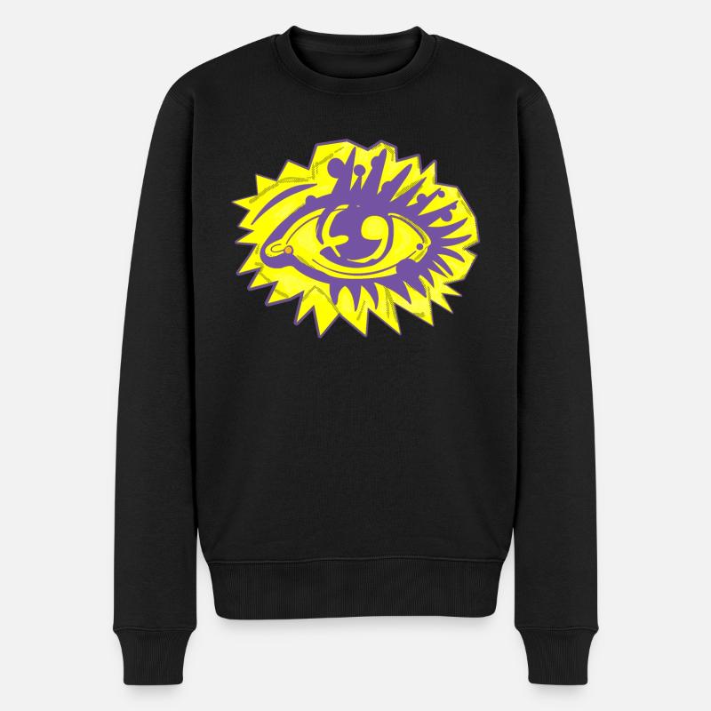 Œil pop art cool - Pull Premium bio Homme - noir