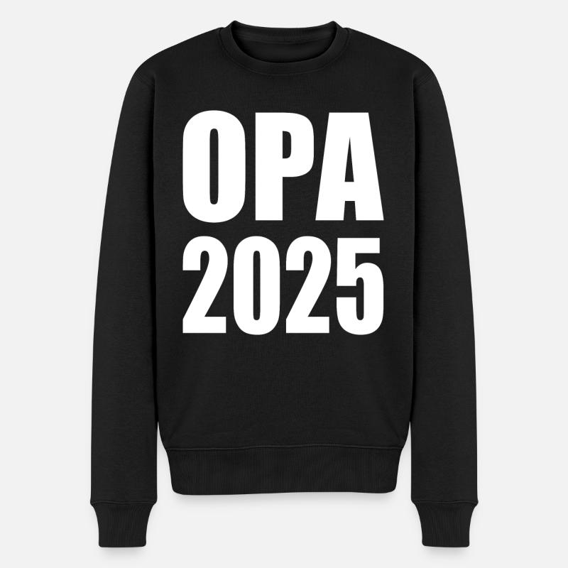 Opa 2025 - Männer Premium Bio Pullover - Schwarz