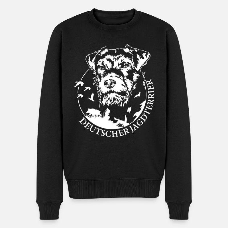 Deutscher Jagdterrier Jagdhunde Hunde Wilsigns - Männer Premium Bio Pullover - Schwarz