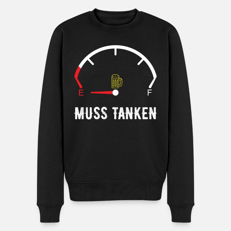 Bier Tanken - Männer Premium Bio Pullover - Schwarz