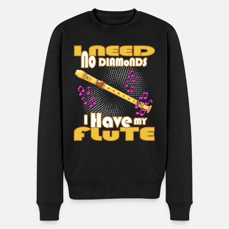 Flûte Brass Band Clarinette - Pull Premium bio Homme - noir