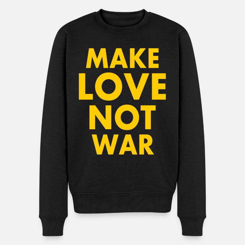 Make love not war - Pull Premium bio Homme - noir