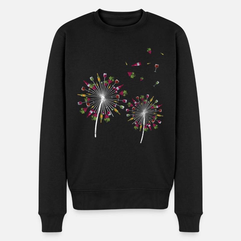 Wein - Männer Premium Bio Pullover - Schwarz