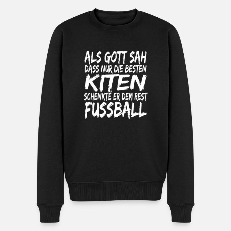 Kiten Kiteboarding Kitesurfen Spruch Geschenkidee - Männer Premium Bio Pullover - Schwarz