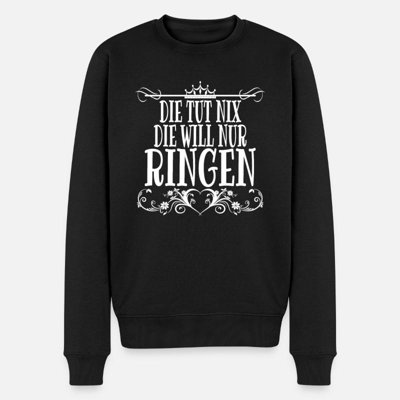 Ringen Ringer Spruch Kampfsport Damen Geschenk - Männer Premium Bio Pullover - Schwarz