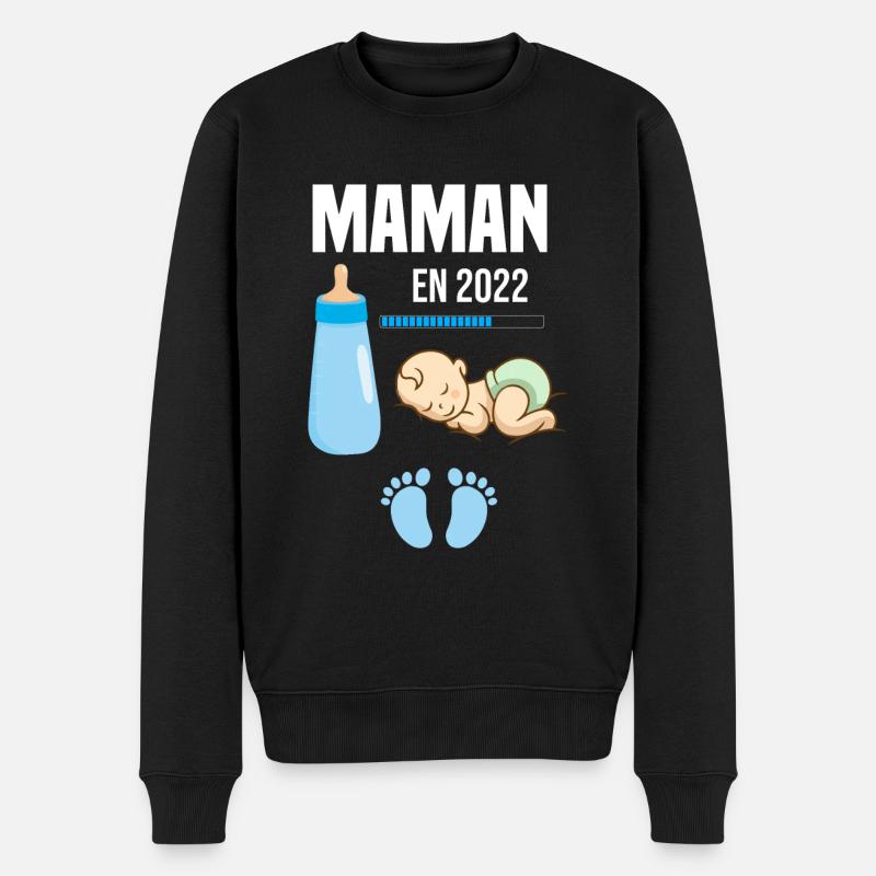 Cadeau De Grossesse Maman En 2022 - Pull Premium bio Homme - noir