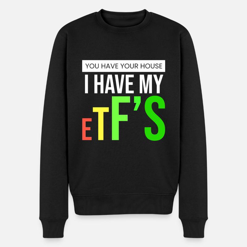 Ich habe meine ETFs - Männer Premium Bio Pullover - Schwarz