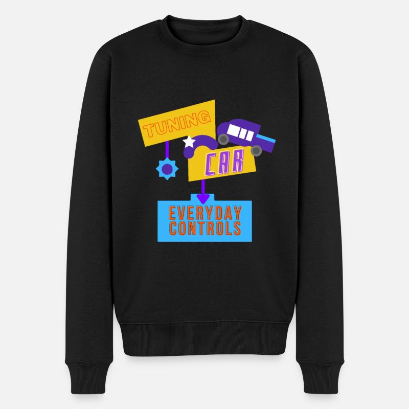 Tuning-Auto, alltägliche Kontrollen - Männer Premium Bio Pullover - Schwarz